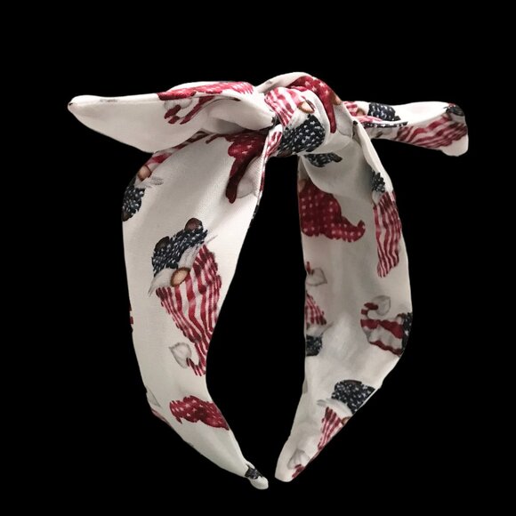 Top Knotted Headband Patriotic Gnome for Teens or Adults, Brand New Handmade - Picture 1 of 3